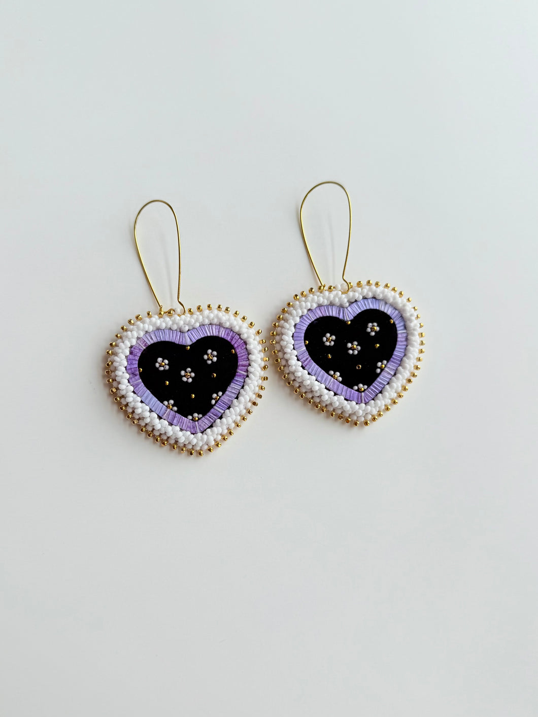 Porcupine Quill Velvet Earrings + Purple +