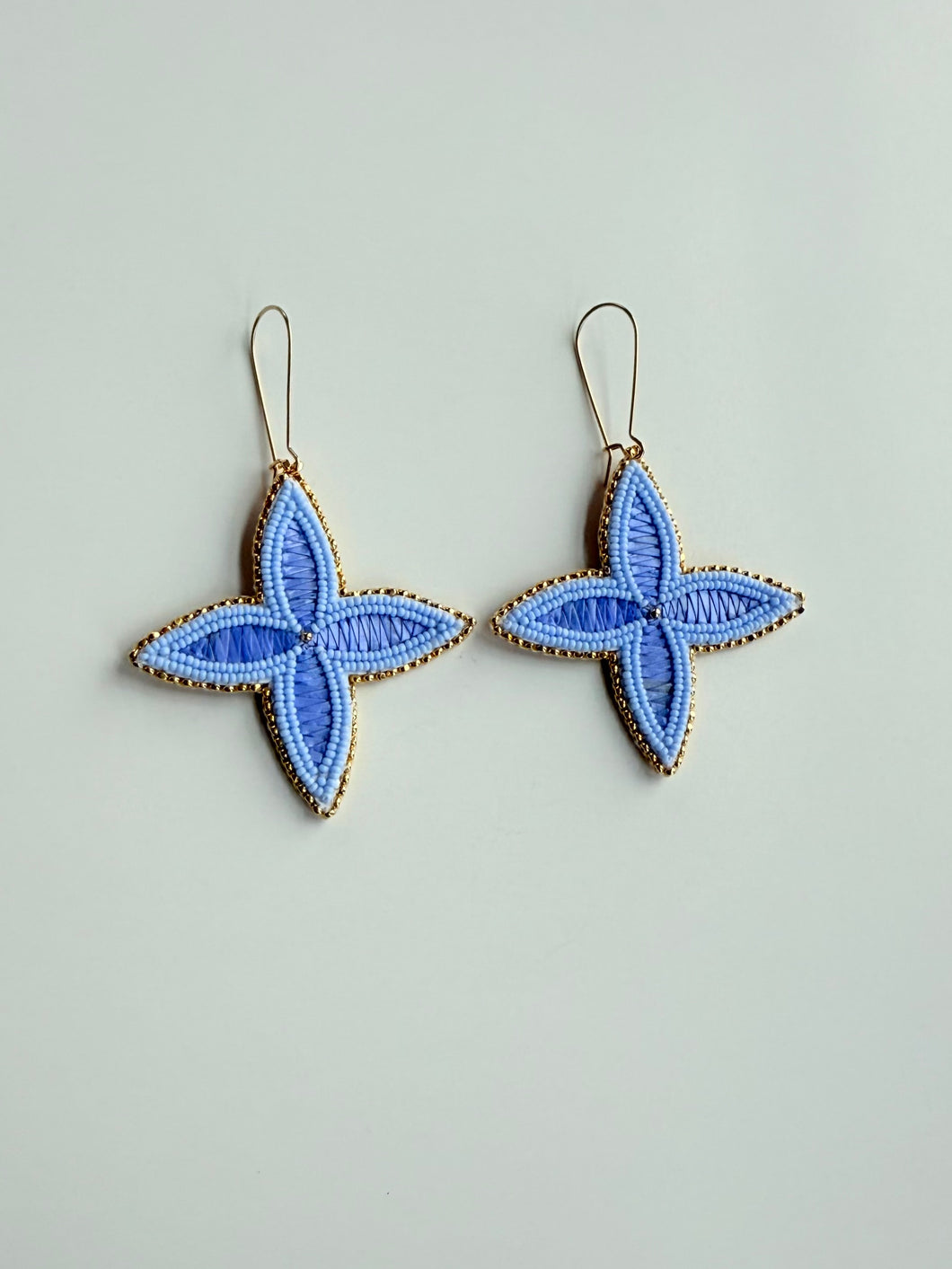 Porcupine Quill Earrings + Periwinkle +