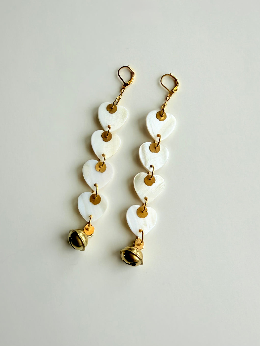 M.O.P Shell Earrings + 4 Tier Hearts +