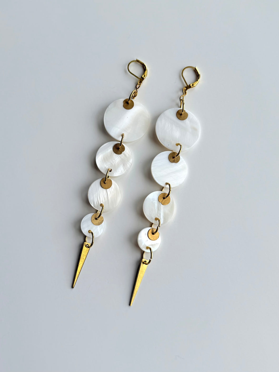 M.O.P Shell Earrings + 4 Tier Circles +