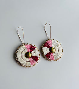 Porcupine Quill 2-Band Earrings + Piink +