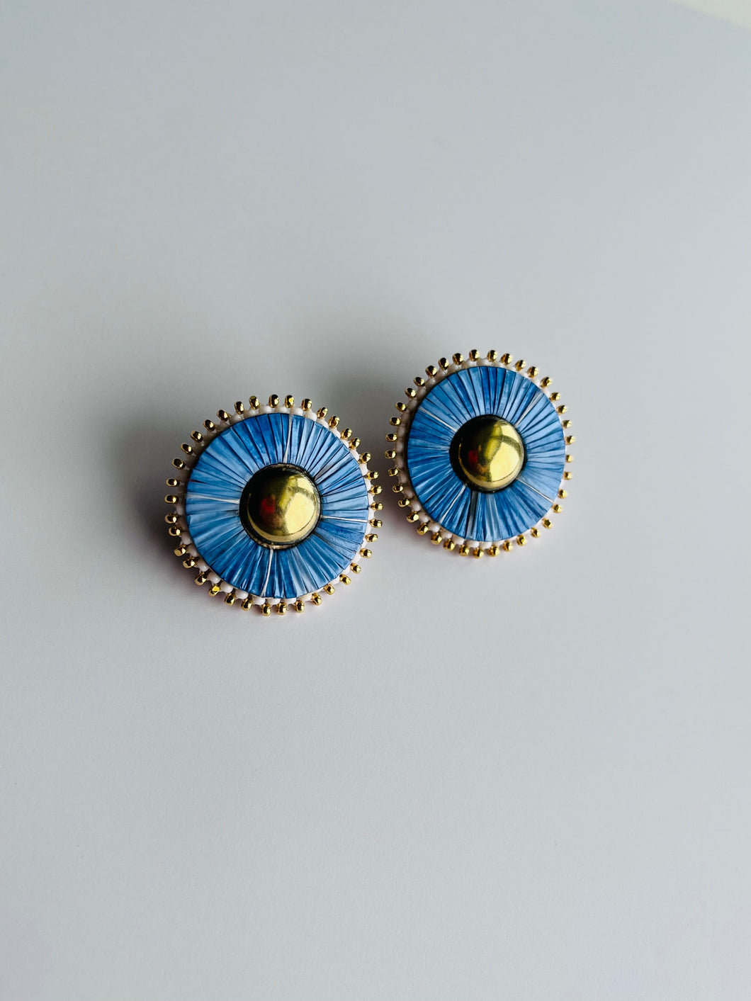 Porcupine Quill Studs + Skyy Blue +